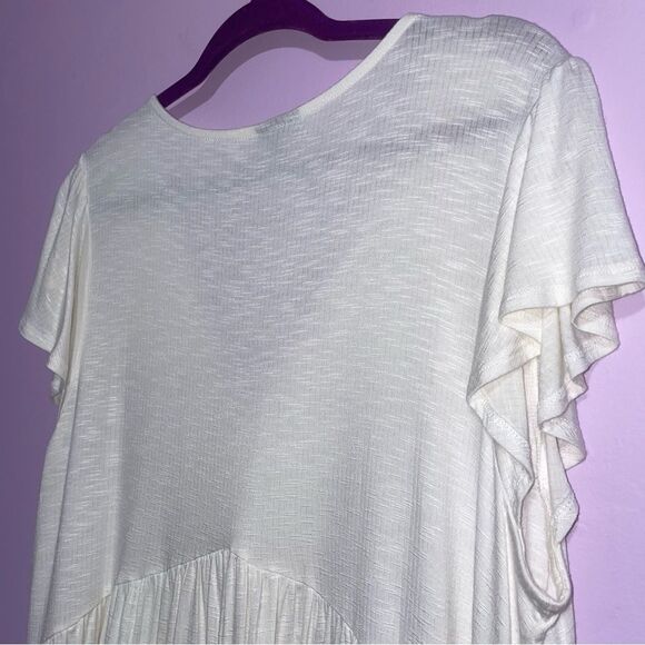 Torrid White Babydoll Blouse Top Women Size 1X Cottagecore Boho Soft Girl Casual - Picture 8 of 9
